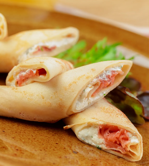 Nalysnyky with Salmon