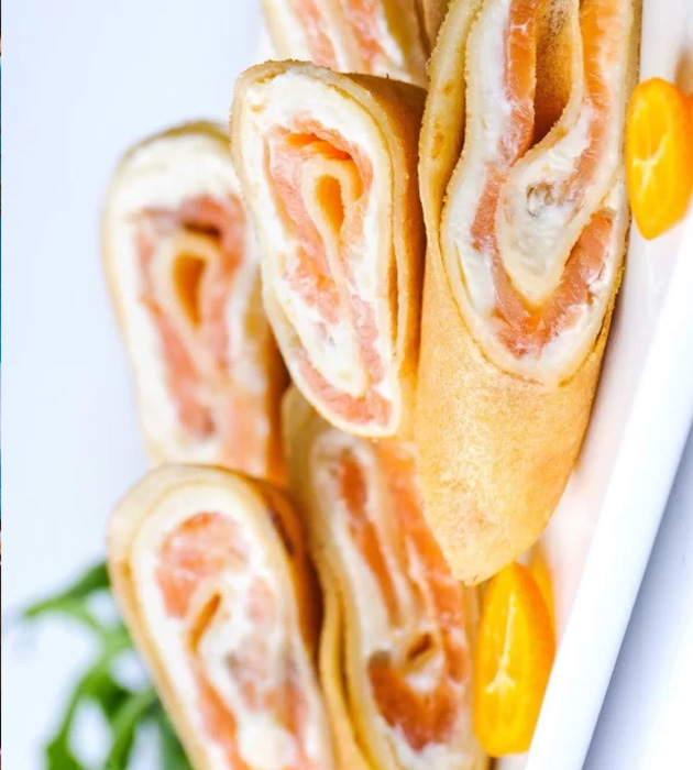 Nalysnyky with Salmon