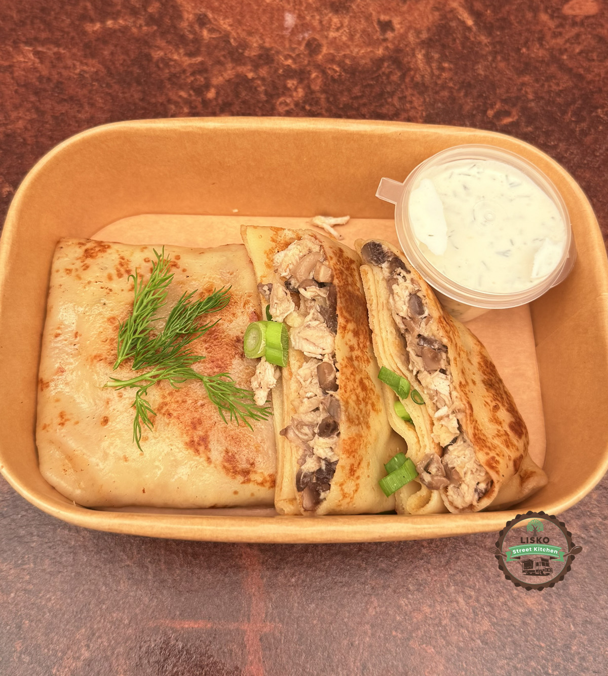 Nalysnyky with Chicken & Mushrooms & Cheese