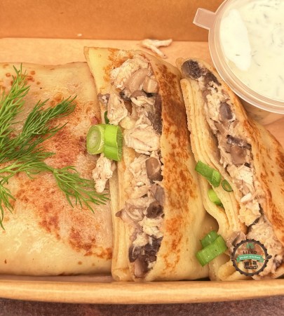 Nalysnyky with Chicken & Mushrooms & Cheese