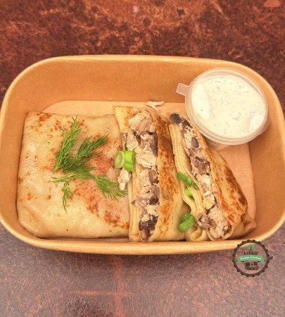 Nalysnyky with Chicken & Mushrooms & Cheese